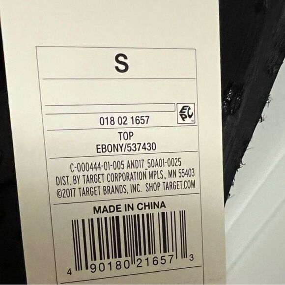 A New Day Black Sheer Illusion Babydoll Top Polka Dot SMALL Romantic Whimsygoth - Picture 5 of 5